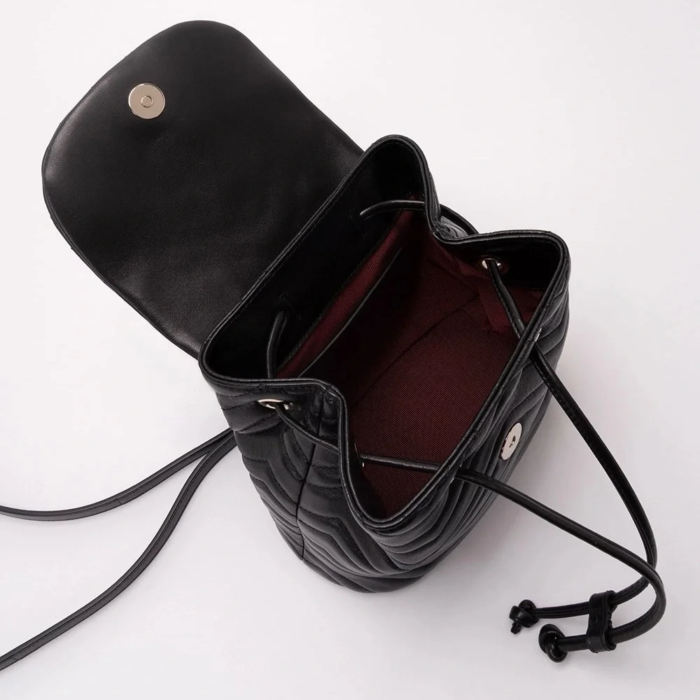 GUCCI Marmont Mini GG Logo Quilted Leather Backpack